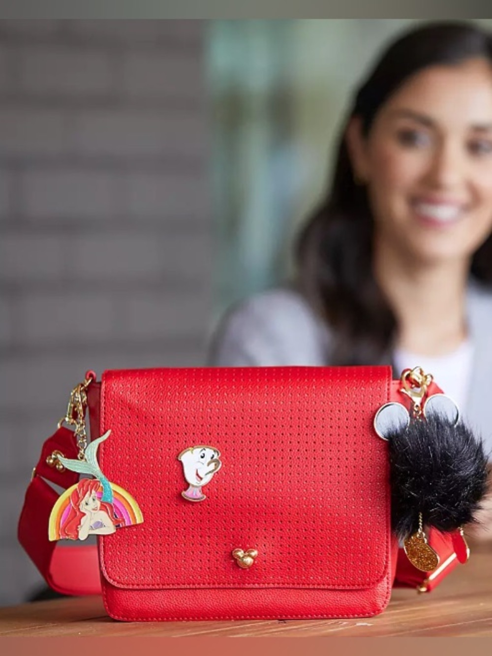 Disney Parks Red Pin Crossbody Bag